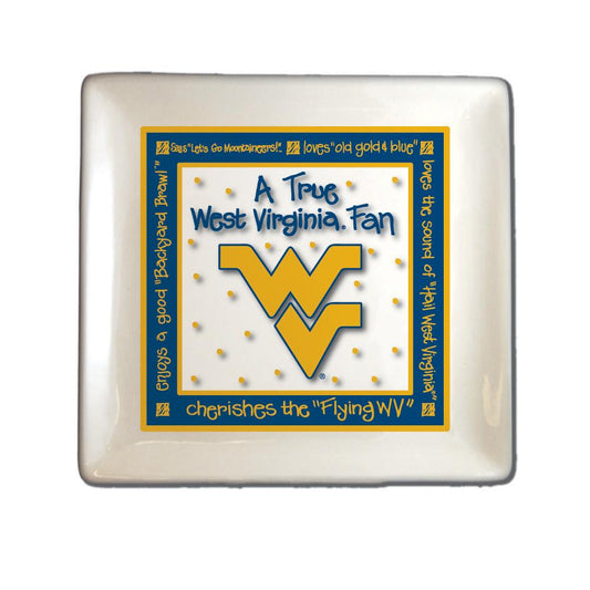 West Virginia University True Fan Square Plate