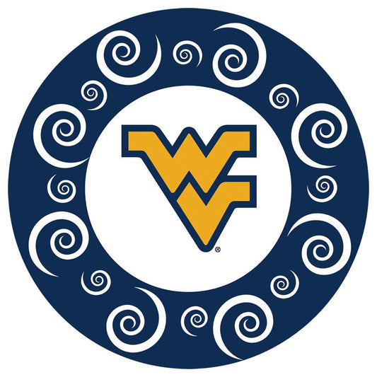 West Virginia University Single Swirl Coaster